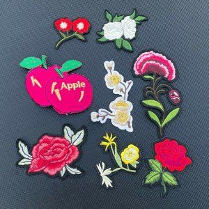 Lot of 8 patches Iron On applique Embroidery Patches Flowers Set of 8 patches